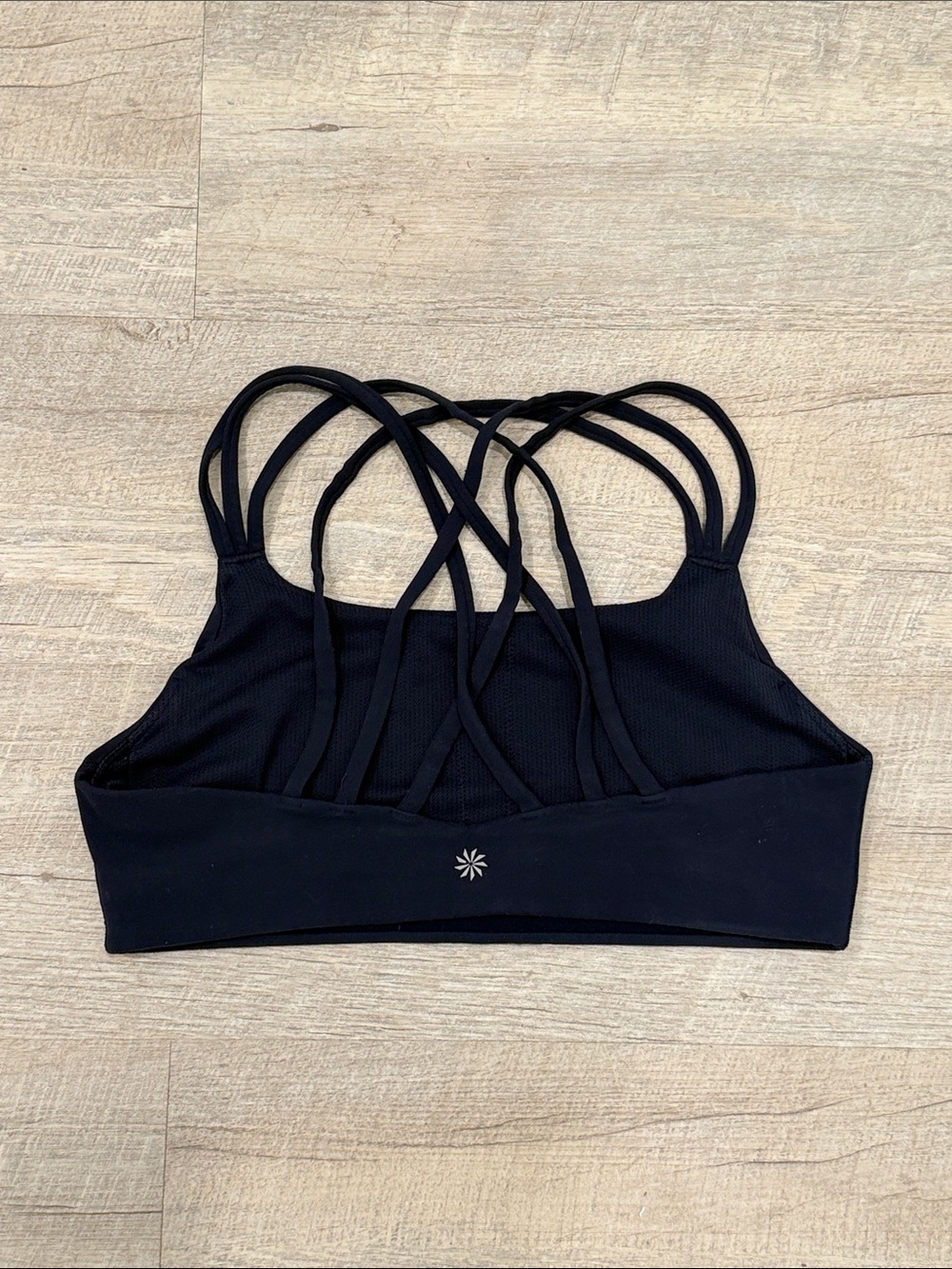 Athleta Black Strappy Crisscross Sports Bra